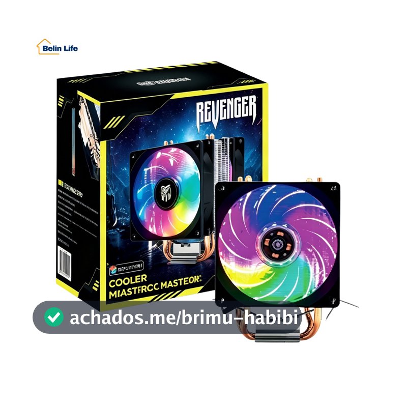 Cooler Processador Fan Duplo RGB 120W Direct Touch G-VR343 Intel AMD