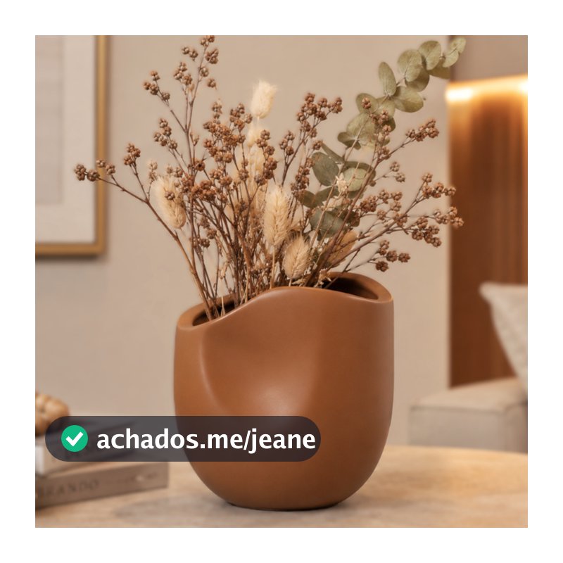 Vaso Decorativo Cachepô Firenze 18cm 2A Cerâmica Premium Arranjos Decoração Minimalista Sala Luxo