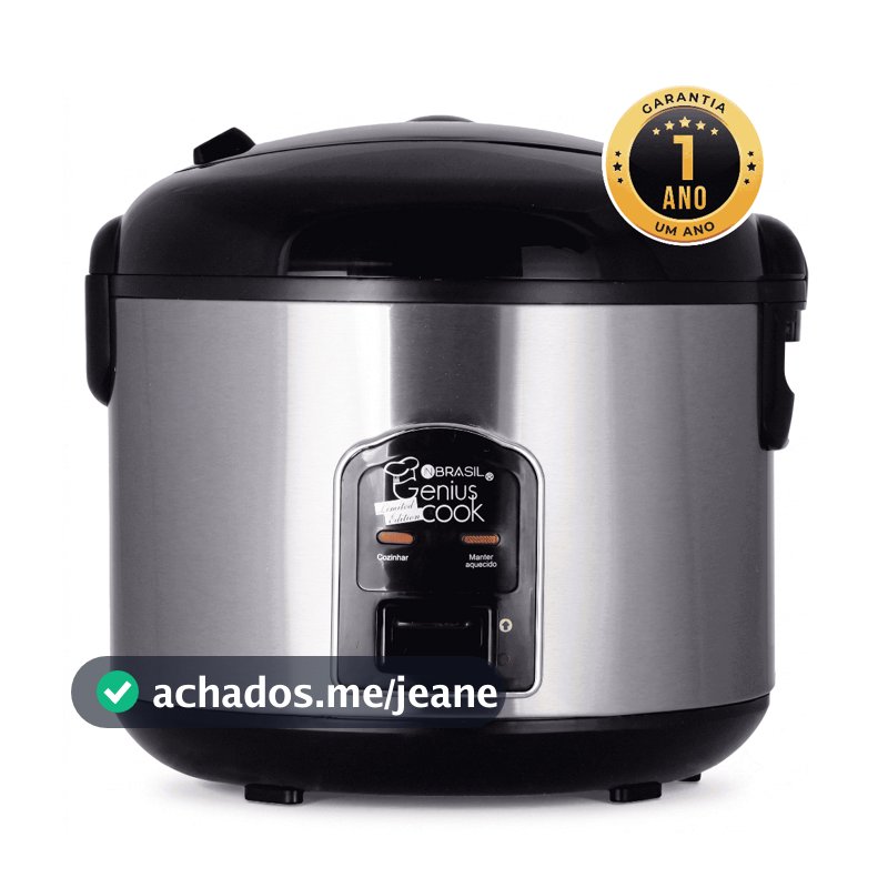 Panela de Arroz Elétrica 10 Xícaras Inox com Vaporizador de Legumes a Vapor 1.8L - In Brasil