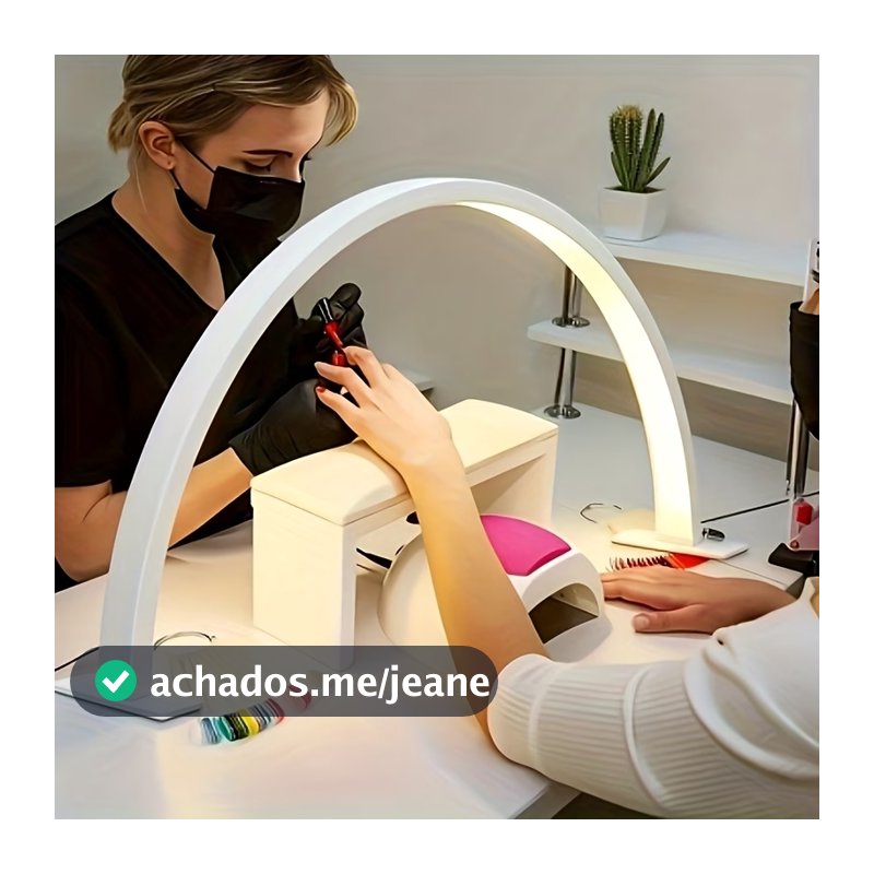 Luminária Led Meia Lua de Mesa Ring Light Estética e Manicure