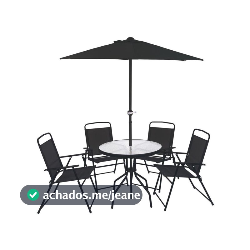 Conjunto Jardim Toronto Com Mesa Guarda-sol e Cadeiras Mor