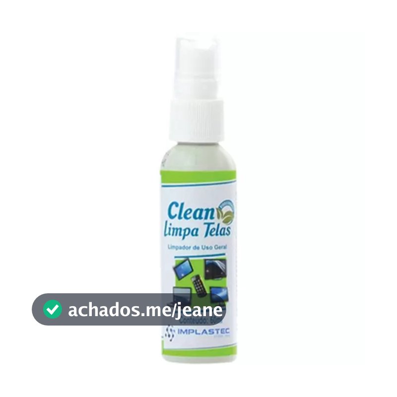 LIMPA TELAS IMPLASTEC 60ML + FLANELA (CLEAN) TV CELULAR MONITOR