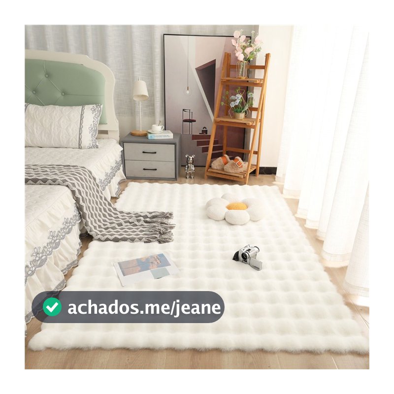Tapete De Pele De Coelho Ultra Macio Fur Rug Área De Pelúcia Fluffy Cama Baby Crawling Mat Tapetes Para Decoração