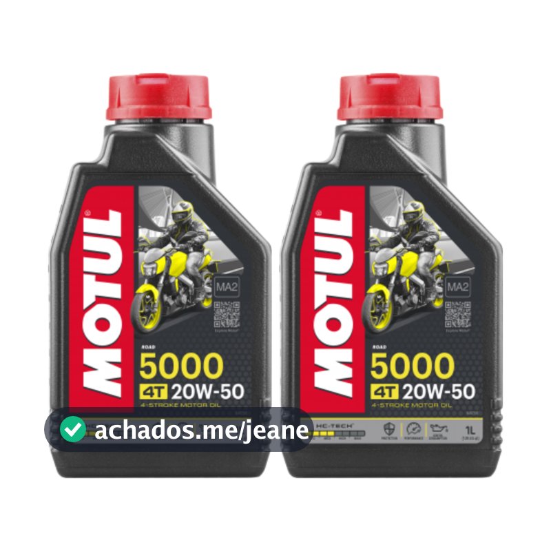 Kit Óleo Motul 5000+ 20w50 2 Litros Hc tech Lite Semissintético