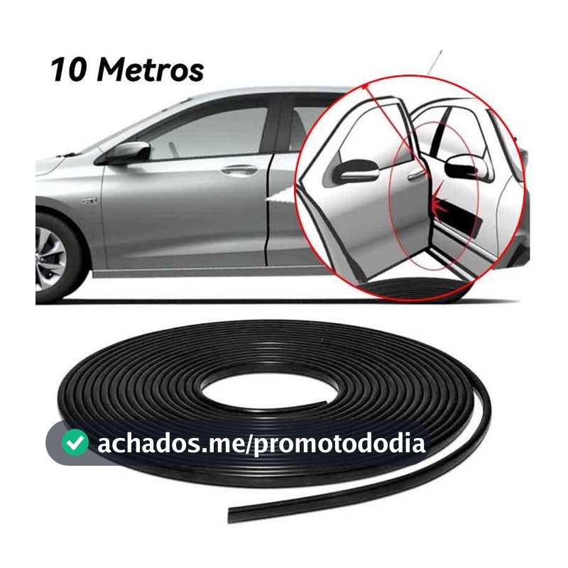 10 metros Borracha Protetora para Porta de Carro e Bordas Veiculo Universal Carro Preto Fosco