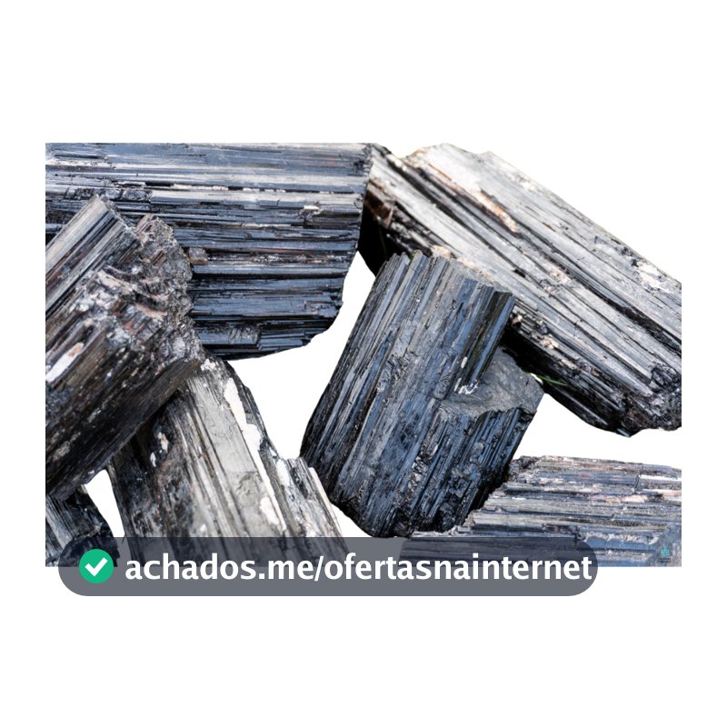 Kit Turmalina Negra Bruta Cristais Naturais Pedras Roladas Energia Proteção