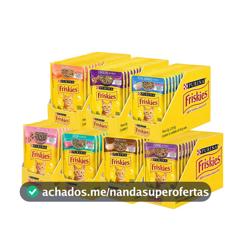 Ração Úmida Friskies 85g - Caixa com 15 unidades