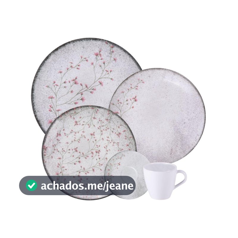 Jogo de Jantar Floralis Porcelana Decorada 20 Peças Tramontina