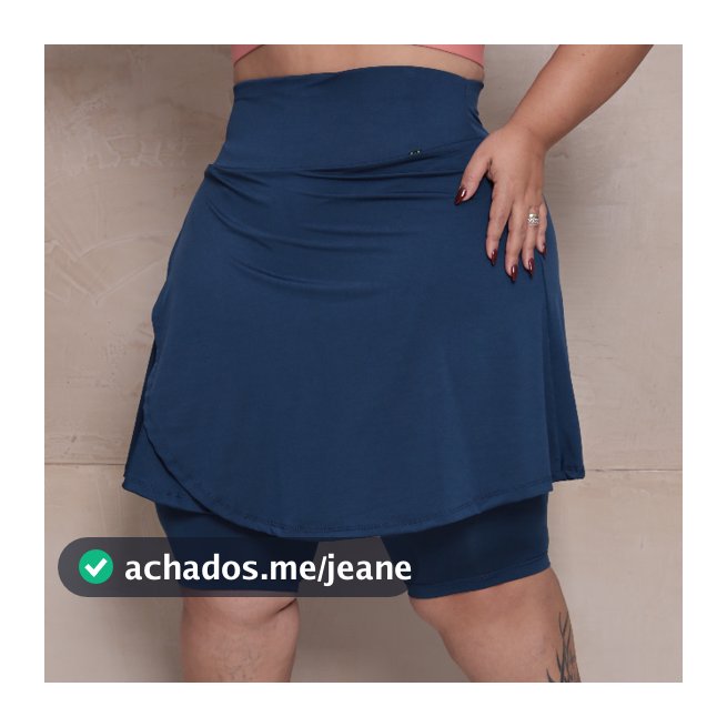 Bermuda transpassada plus size M ao G3 academia moda modesta evangélica BERMUDA