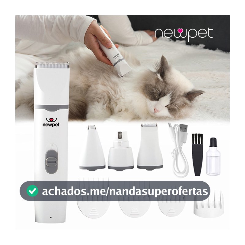 4 em 1 pet grooming trimmer Kit Maquina De Tosa Pet Recarregável Aparadora Gato Baixo Ruído Fio kit