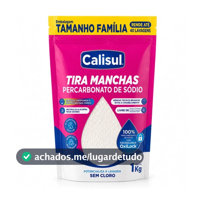 Percarbonato de Sódio 100% Puro Tira Manchas Roupas Brancas e Coloridas Limpeza em Geral