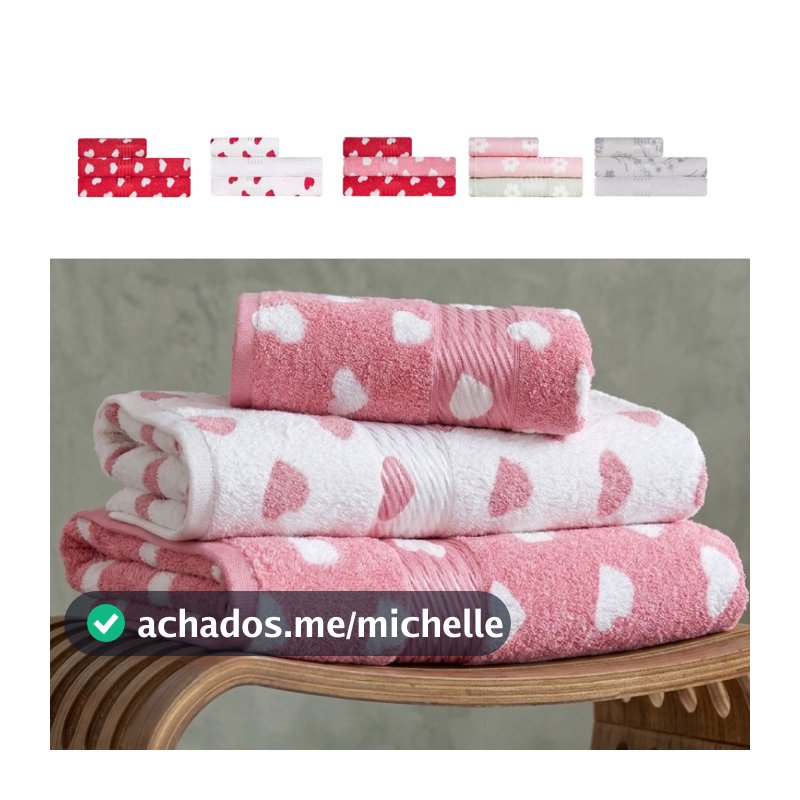 Kit Toalha 3 Peças Banho + Rosto 100% Algodão Felpudo Prisma Dohler BF Casa
