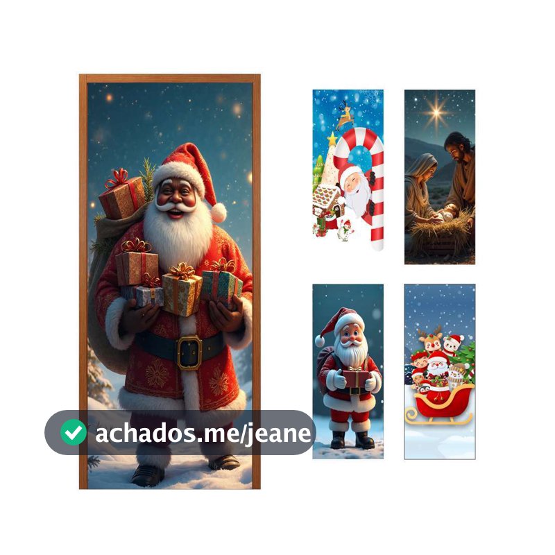 1 peça Capa de Porta de Natal, Decoração de Porta da Frente, Decoração de Natal 0,85x2,10
