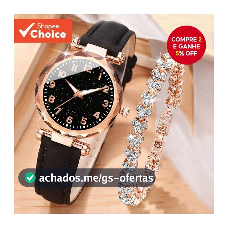Relógio De Quartzo Feminino Elegante-Pulseira De Couro Com Marcações De Escala E Coração Cravejado De Diamantes