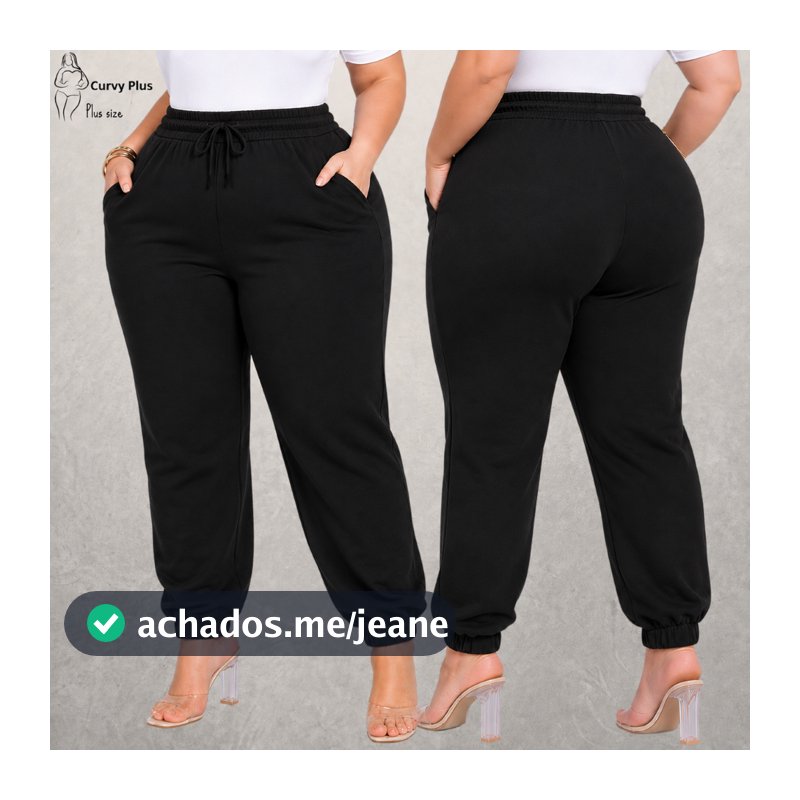 Calça Jogger Plus Size Feminina Calça Joguer Feminina Plus Size Confortavel Soltinha Casual