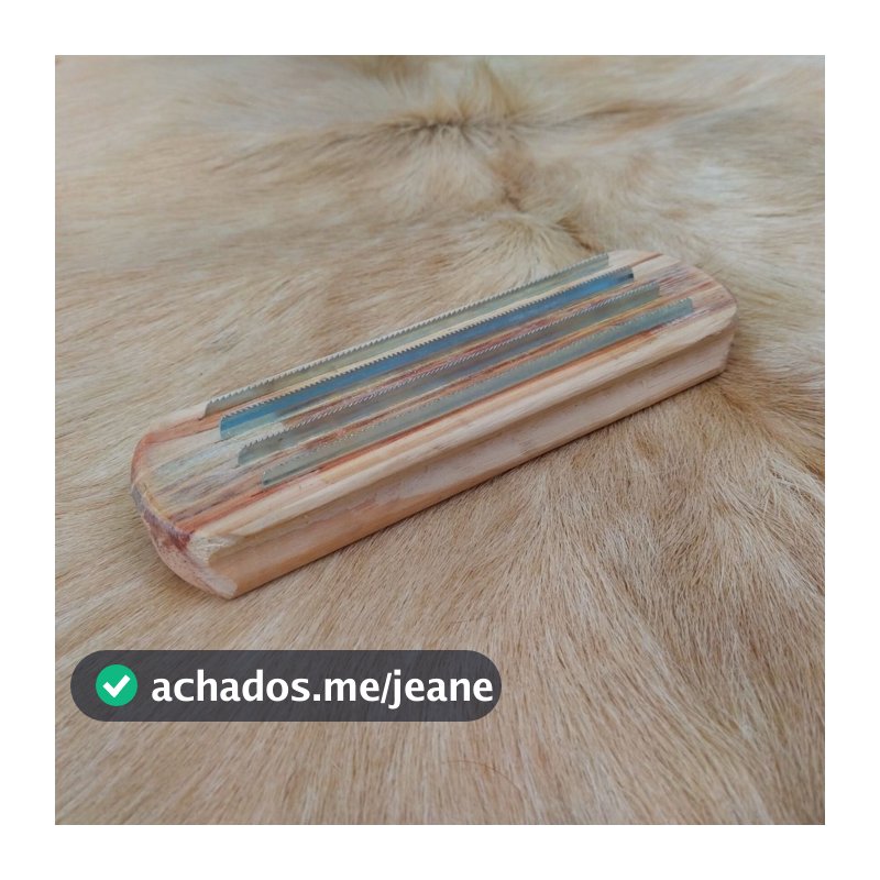 Escova Raspadeira de Madeira Massageadora Limpeza de Cavalo e Cães Oferta Relâmpago