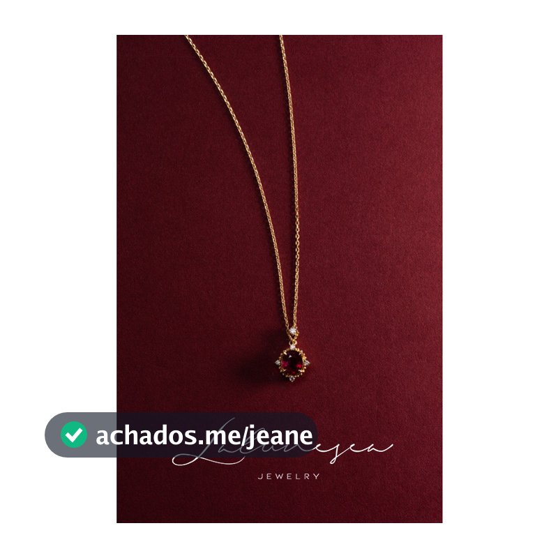 Colar de rubi jantar festa uso jóias colar de ouro corrente fina clavícula colar vestido de luxo combinando colar S925 p