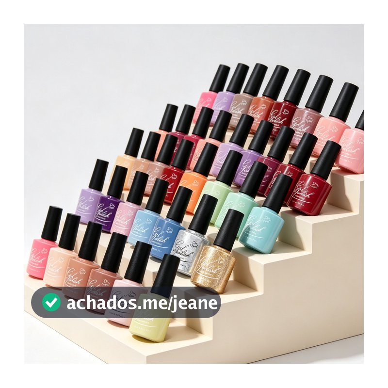 Kit 10 Esmaltes em Gel Para Unhas Acrigel Porcelana Glitter Arte Manicure
