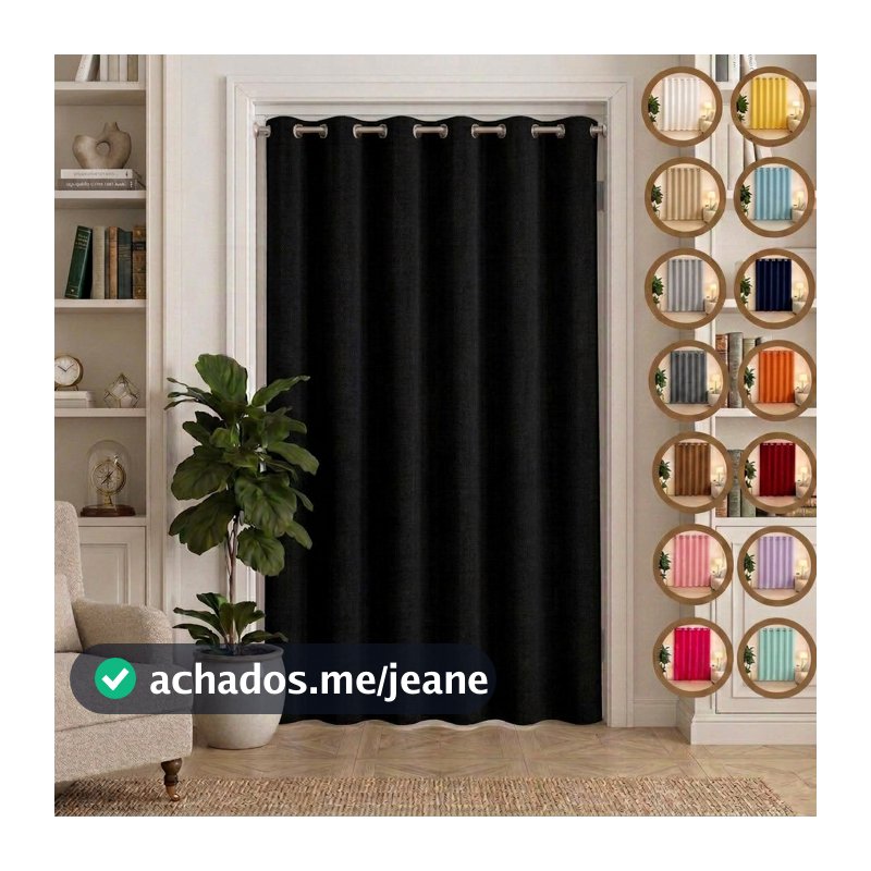 Cortina de Porta Supreme Oxford La Vie Enxovais 1,40x2,20m Folha Única Sala Quarto Cozinha Provador