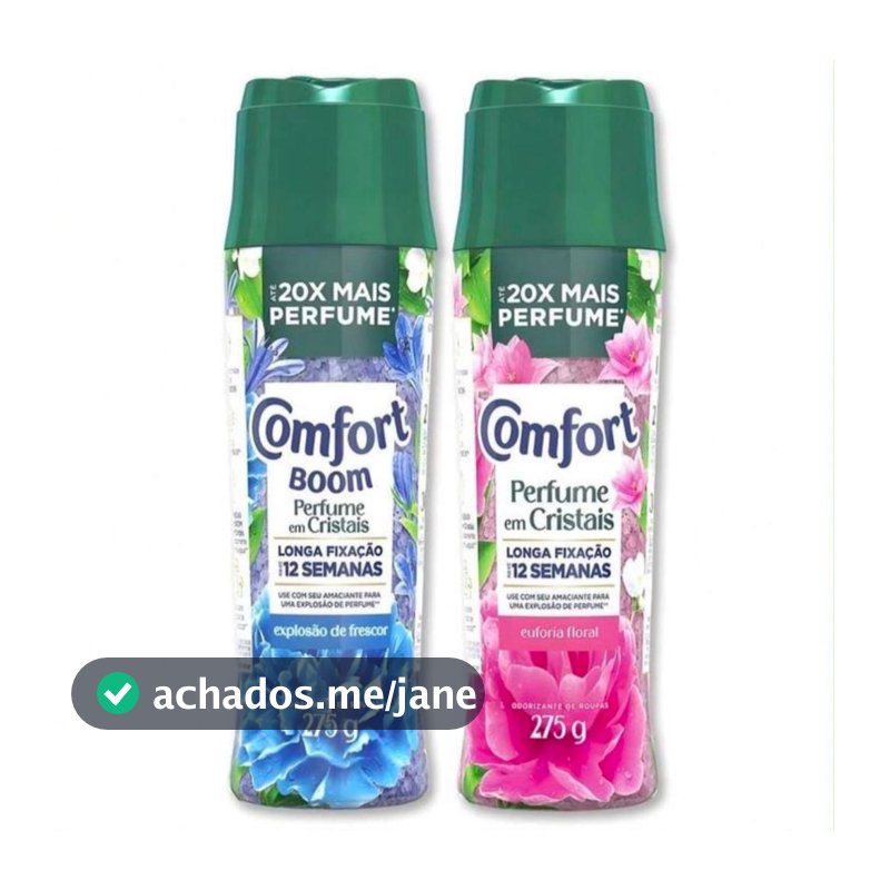 KIT 2 COMFORT BOOM PERFUME EM CRISTAIS EXPLOSÃO DE FRESCOR E EUFORIA TOTAL