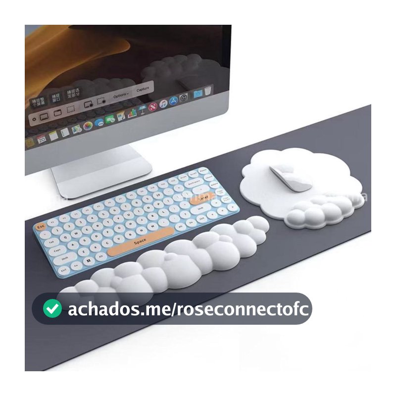 Confortável Tapete De Descanso Para O Pulso Do Mouse Em Forma De Nuvem Teclado Almofada De Apoio
