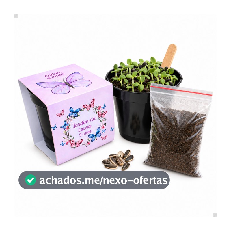 Lembrancinha Para Plantar Personalizada Kit Plantio Jardim Encantado Lembrancinha Ecológica Jardim das Borboletas
