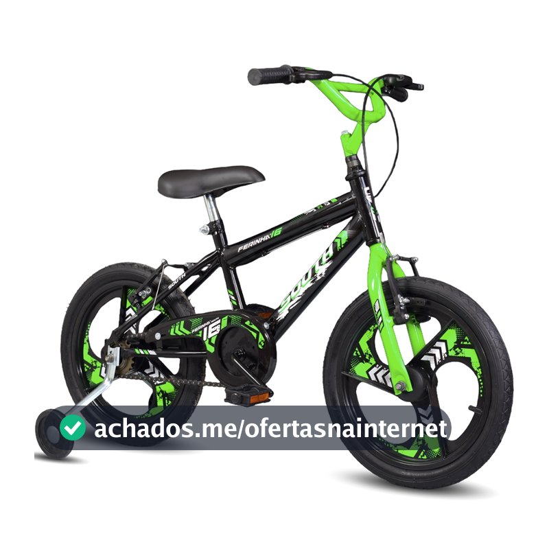 Bicicleta Aro 16 Infantil South para Meninos e Meninas Rodinha de apoio Aço carbono  freio v-brake