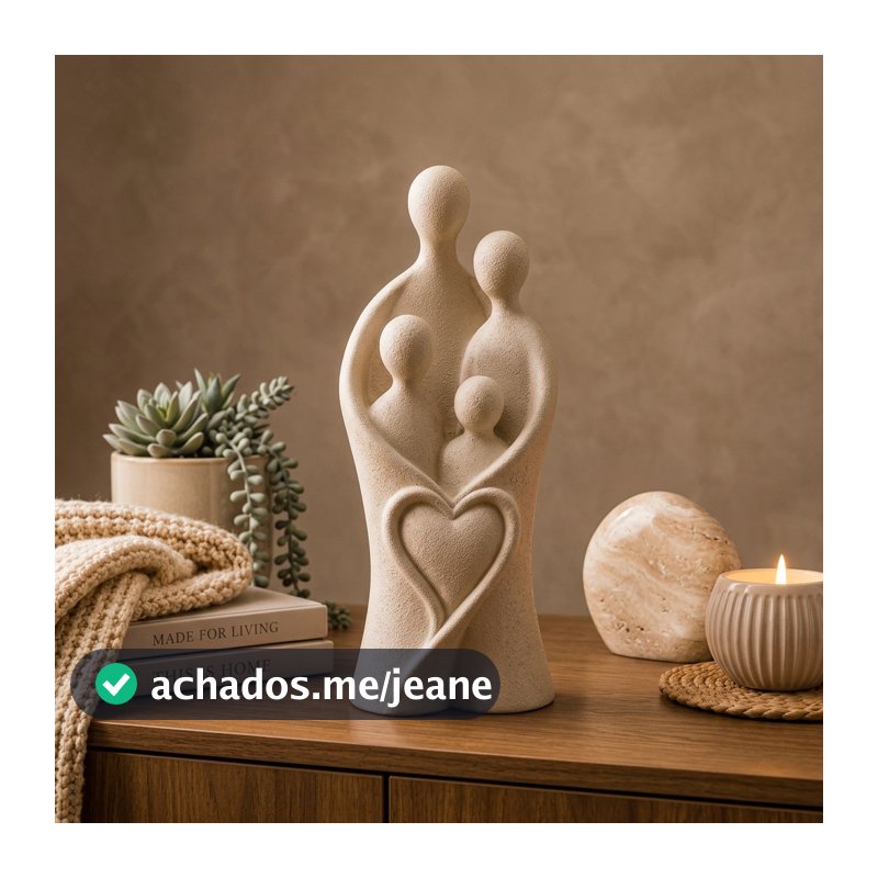 Escultura Família Decorativa em PLA
