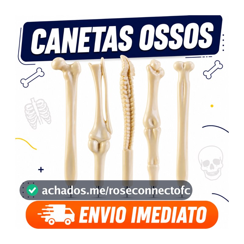 Canetas Ossos Esferográfica Fêmur Coluna Vertebral Enfermagem Medicina Halloween