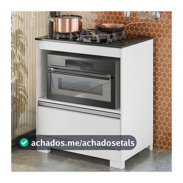 Balcão para Cooktop 4 Bocas com Gavetão Notável Móveis