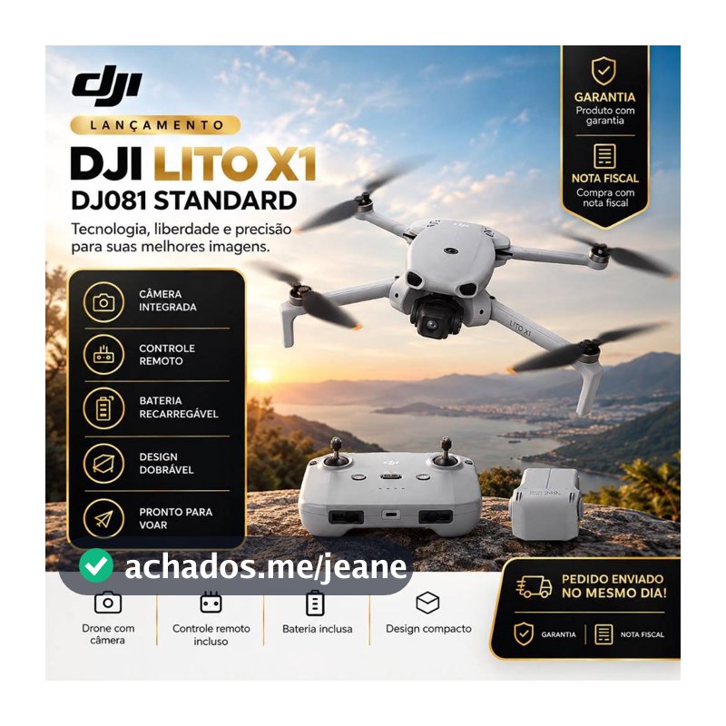 Drone DJI Lito X1 DJI081 Standard — 4K HDR | 48MP | LiDAR | O4 | RC-N3