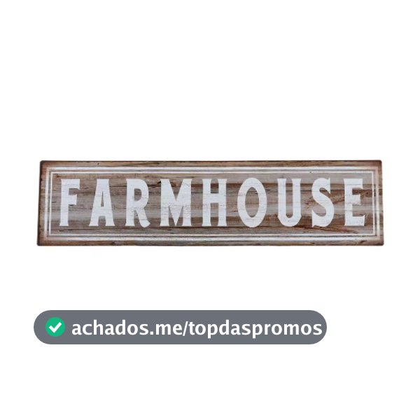 Placa Decorativa Vintage de Metal – Estilo Farmhouse (40 x 10 cm)
