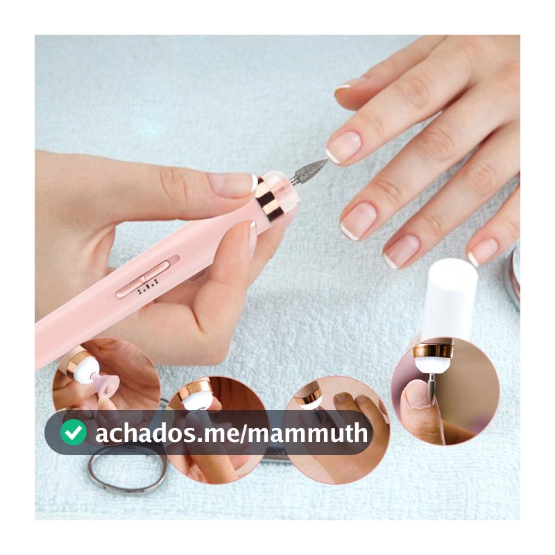 Lixadeira Lixa De Unha Alicate de unha Remover 5 em 1 Manicure Cutícula Portátil Recarregável Salon