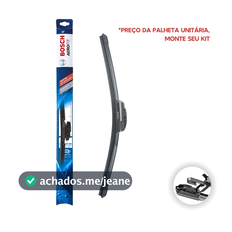 Palheta Limpador Parabrisa Carro Gancho Original Bosch Aerofit Silicone