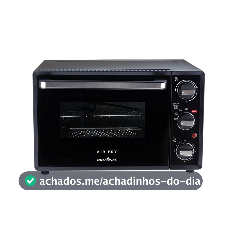 Forno Elétrico Air Fryer Britânia 25L Preto Esmaltado BFE25P