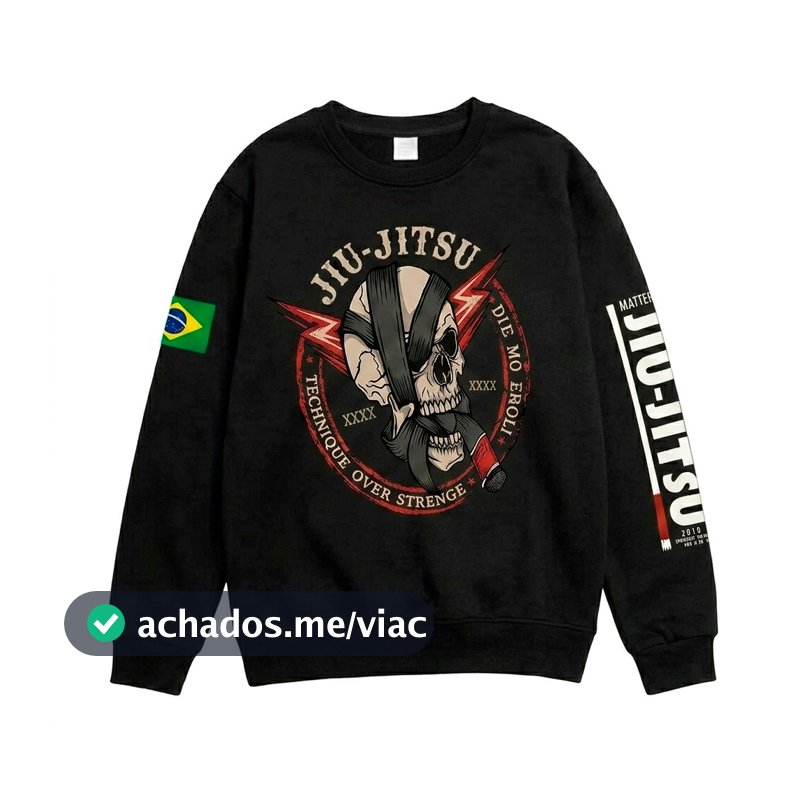 Casaco Moletom Gola Careca Treino Jiu Jitsu Esportivo Luta Artes Marciais Academia Lutador Inverno