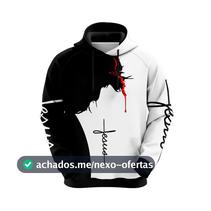 Blusa Moleton Gospel Jesus Fé Cristã Fiel Bíblia Premium