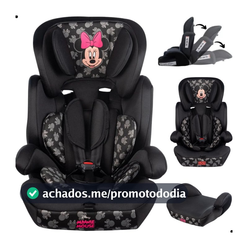 Cadeira para Auto Infantil 9 a 36kg Reclinável com Cinto 5 Pontos Vira Assento Booster Inmetro