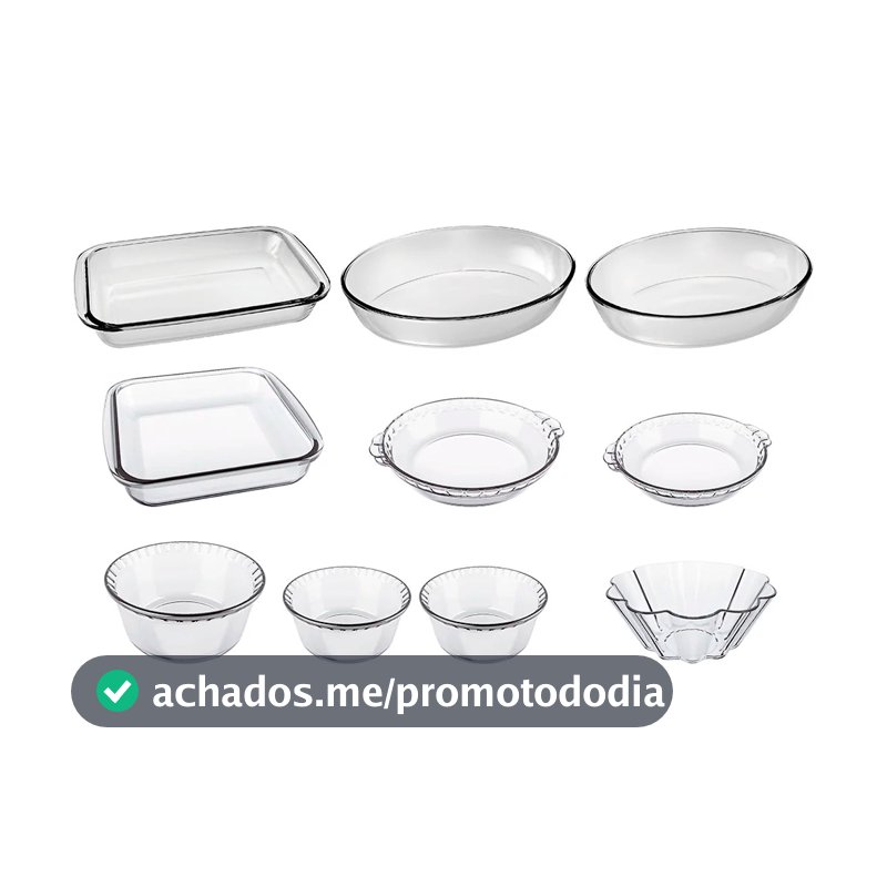 Conjunto de Assadeiras e Formas Marinex 10 Peças