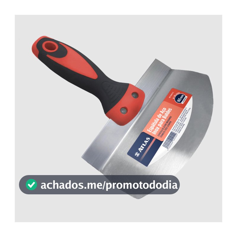 Espátula Profissional Para Baldes Aço Inox 6” para Baldes Construção, Massa e Rejunte