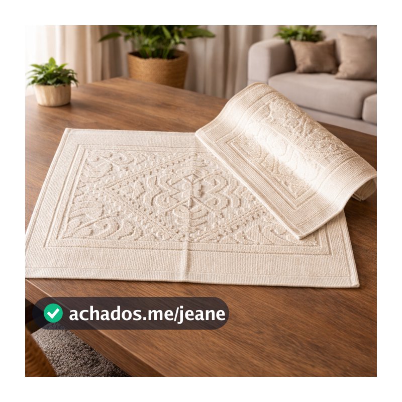 Tapete Atoalhado Confort 50x80cm Banheiro Cozinha Sala  Algodão Lavável na Máquina Diversas Cores