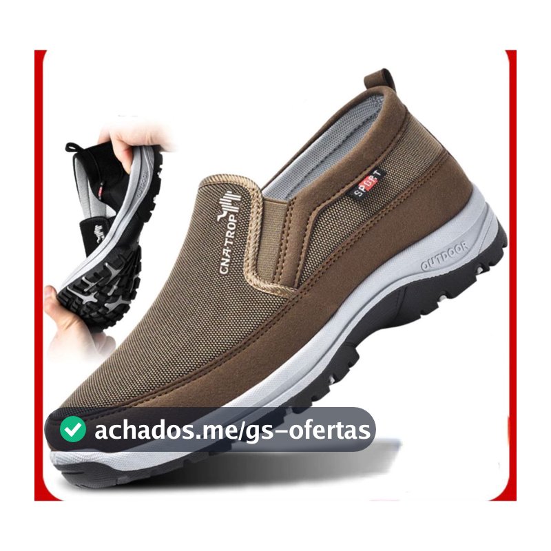 Tenis Sapatilha Masculino Casual Aquatico de Trilha Impermeável Com Solado Costurado E Elastico Ajustável