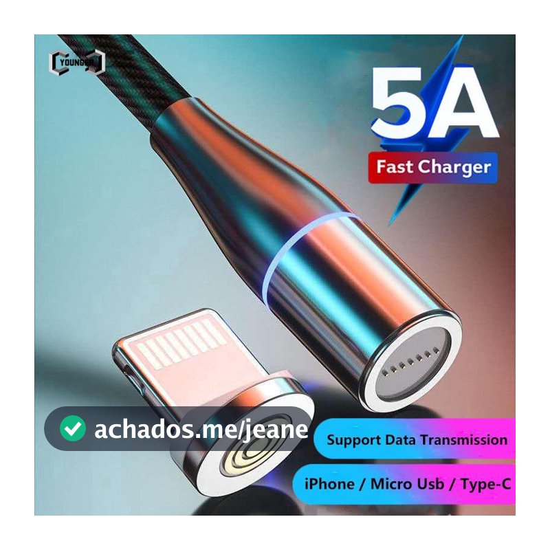 Cabo De Carregamento Rápido 5A Micro USB/Tipo-C Carregador Liga De Alumínio Trançado