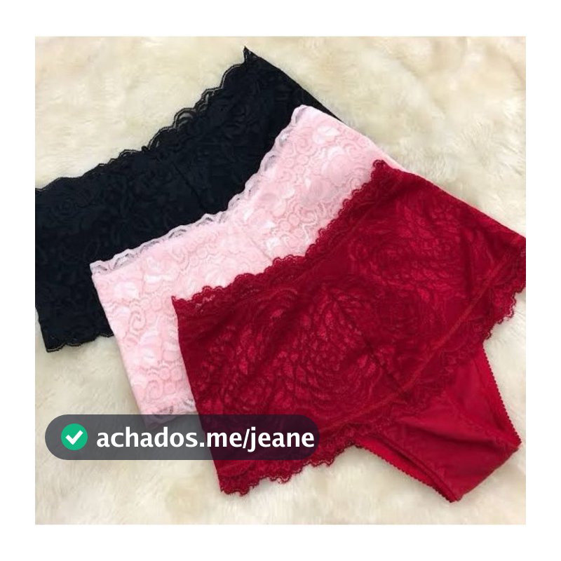 Kit 3 Calcinha Cinta De Renda Cintura Alta pós parto de Algodão Segura Barriga Do p ao gg