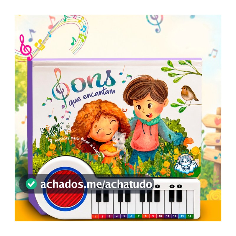 Livro Musical Infantil | Com Piano | Aprenda Música Com Cores E Sons Coordenação Musicoterapia
