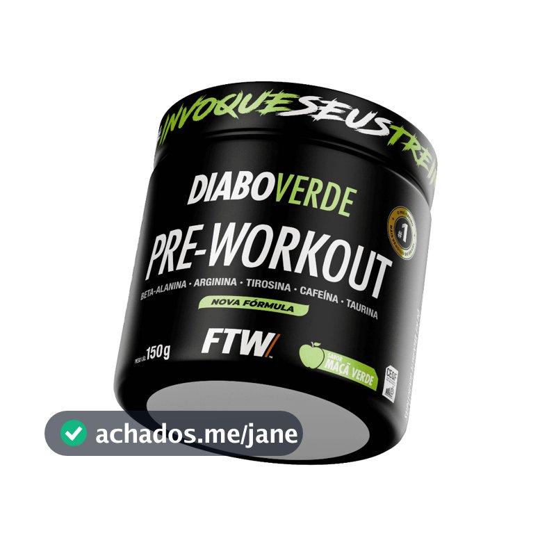 Pré Treino Diabo Verde Pre-Workout 150g - FTW