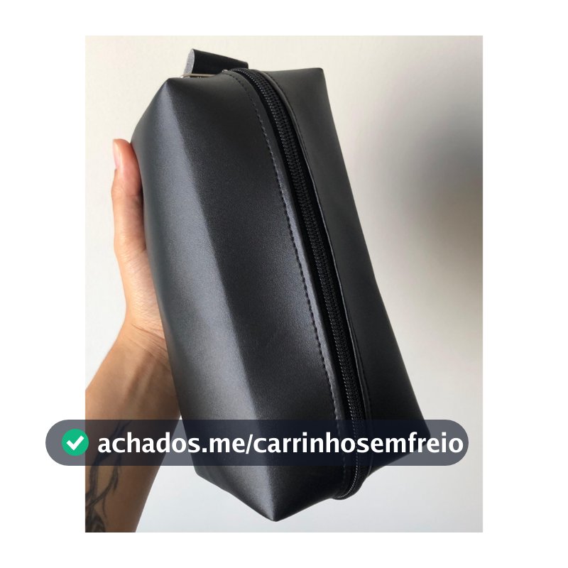 Necessaire Couro Sintético Viagem Maquiagem Compacta Grande Bolsa De Mão Organizador Feminino Masculino Impermeável