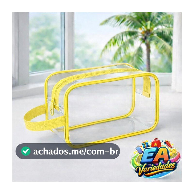 Nécessaire transparente Bolsa Enfermagem Organizador de Plástico