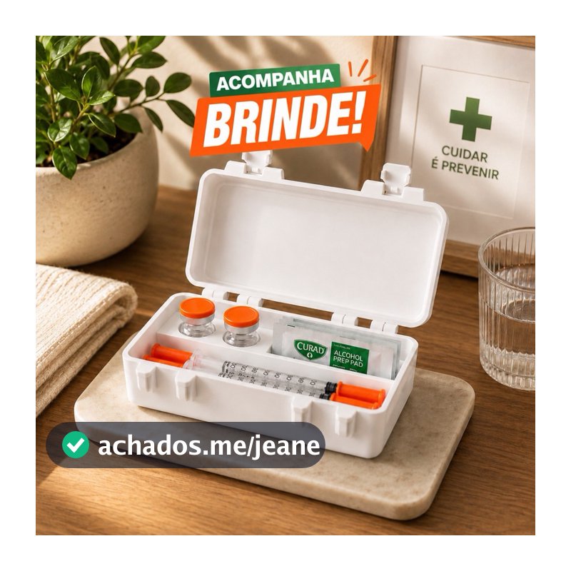 Organizador Porta Ampolas 10ml Estojo Compacto com Compartimentos Seguro Portátil para Transporte e Armazenamento