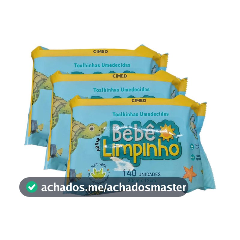 kit 420 Toalhas Umedecidas Bebê Limpinho